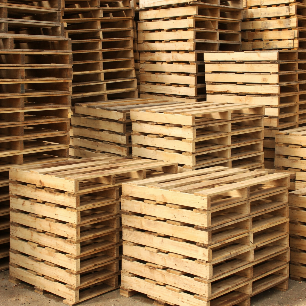 wooden pallets for industrial packaging