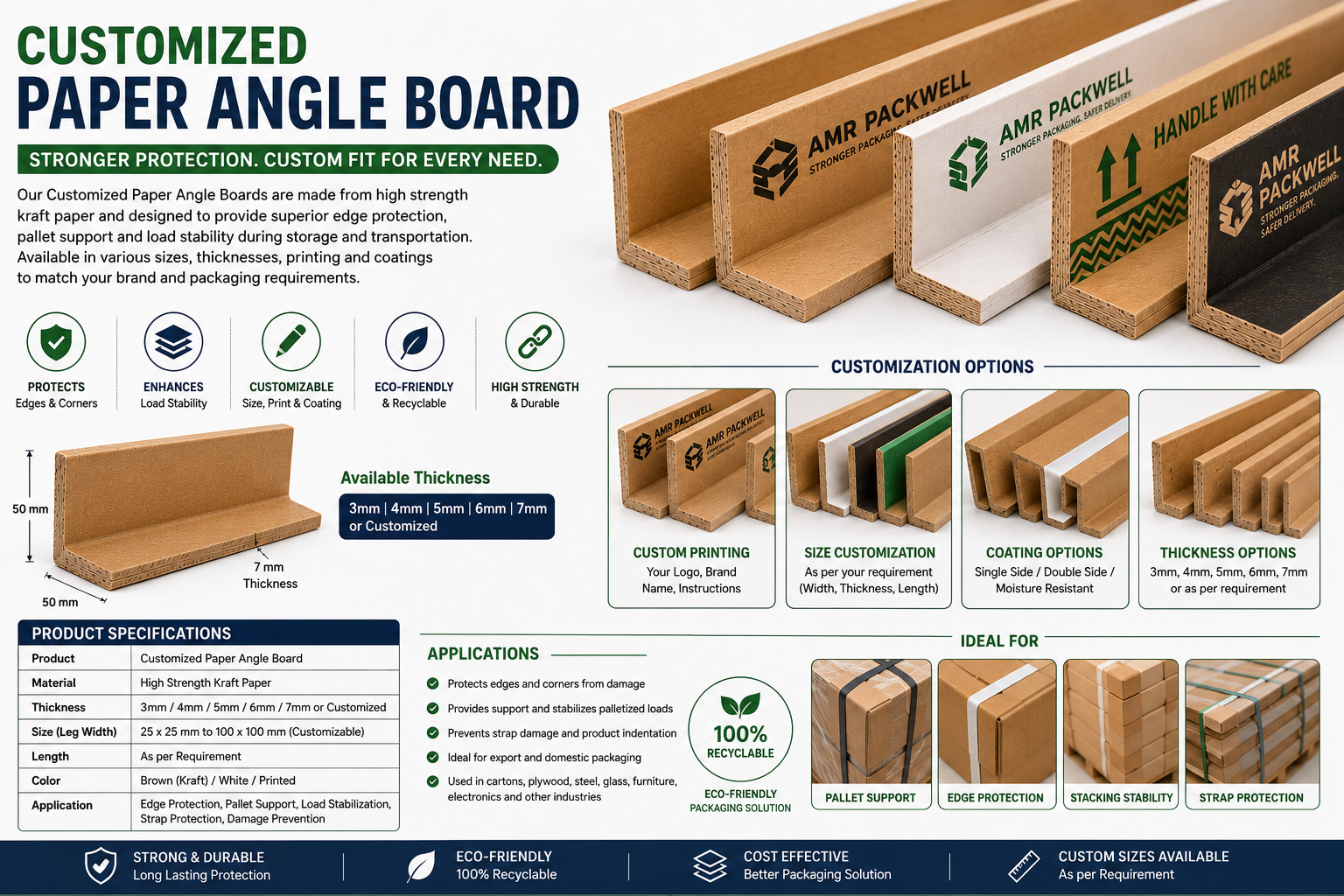 Customized Paper Angle Boards